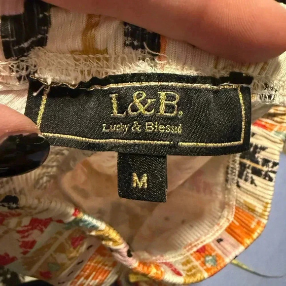 Lucky & Blessed Pink and Blue Flare Bottoms - Picture 3 of 5